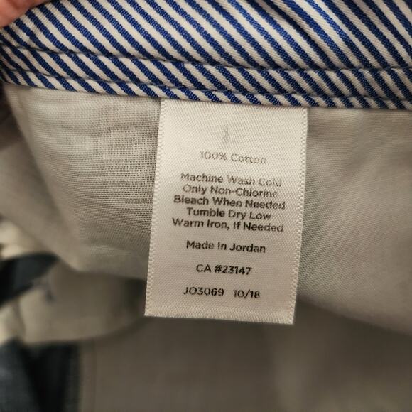 Talbots Girlfriend Chino Size 8 Chambray Blue Cotton Casual Pants - Picture 9 of 9